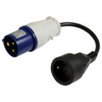 ADAPTATEUR POUR CARAVANE 2 PHASES+TERRE AVEC CABLE