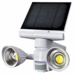 SPOT SOLAIRE 2X4W LED 600 LUMENS AVEC DETECTEUR