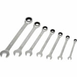 LOT DE 7 CLES MIXTES A CLIQUET  TETES FIXES