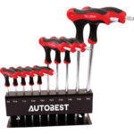 JEU DE 10 CLES EN T TORX SUR RATLIER T9 A T50