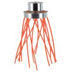 TETE ALUMINIUM BROSSE 8 FILS NYLON (16 EN SORTIE) POUR DEBROUSSAILLEUSE DE
