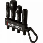 JEU DE 3 ADAPTATEURS 1/4 3/8 1/2 + PORTE EMBOUT POUR VISSEUSE A CHOC