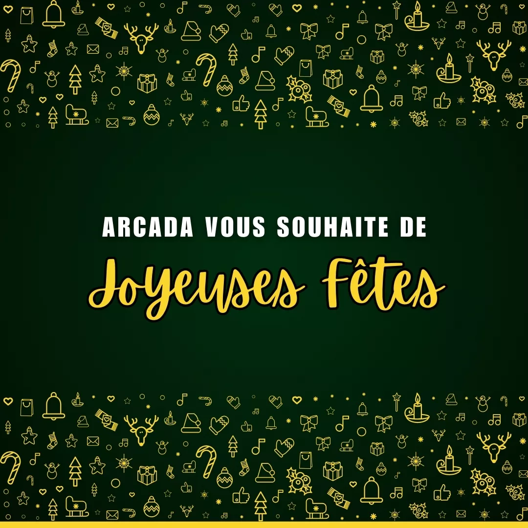 Bannière de Noël de notre magasin Arcada Davézieux