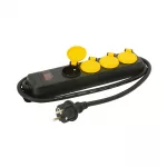 BLOC 4 PRISES 16A+T IP 44 ETANCHE AVEC INTER CABLE HO7RN-F 3G1,5 MM², 1,30M