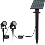 SPOTS SOLAIRES SUR PIQUETS LOT DE 2