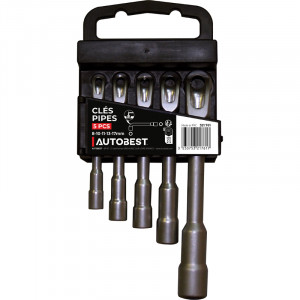 CLE A PIPE DEBOUCHEE JEU DE 5 CHROME VANADIUM SUR SUPPORT