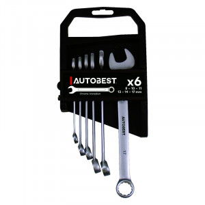 CLE MIXTE JEU DE 6 CHROME VANADIUM SUR SUPPORT