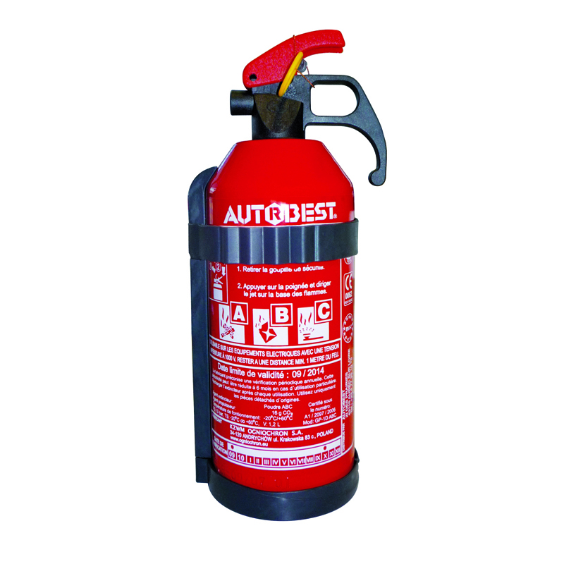 EXTINCTEUR 1 KG POUDRE NF AVEC SUPPORT