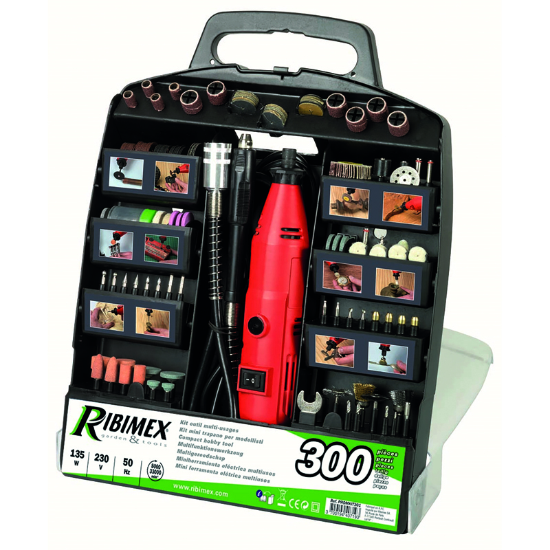 OUTIL ELECTRIQUE MULTI-USAGES +ACCESSOIRES EN MALETTE 300PCS