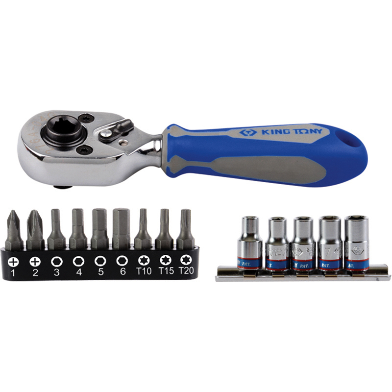 MINI CLIQUET + EMBOUTS ET DOUILLES 15 PCS EN BLISTER