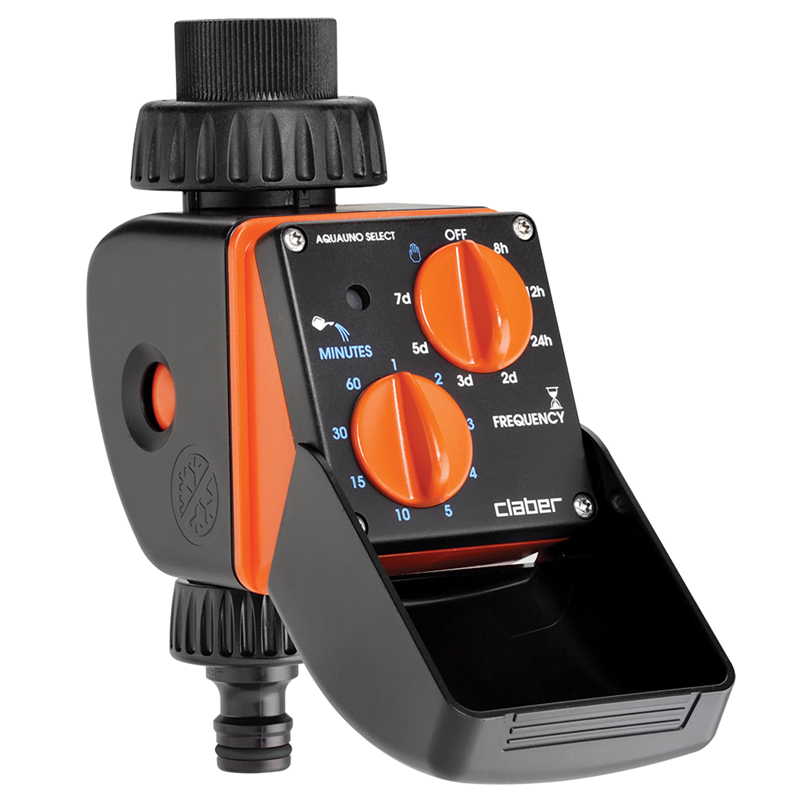 PROGRAMMATEUR D'ARROSAGE ETANCHE 63 PROGRAMMES A PILES CLABER