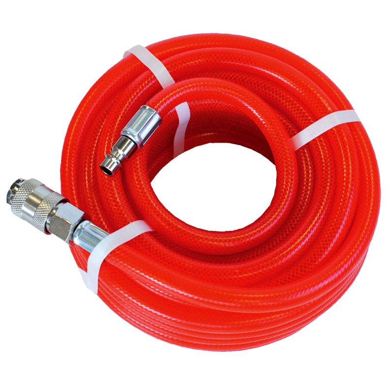 TUYAU AIR 5 METRES 13X8 - 10 BAR - AVEC RACCORD UNIVERSEL