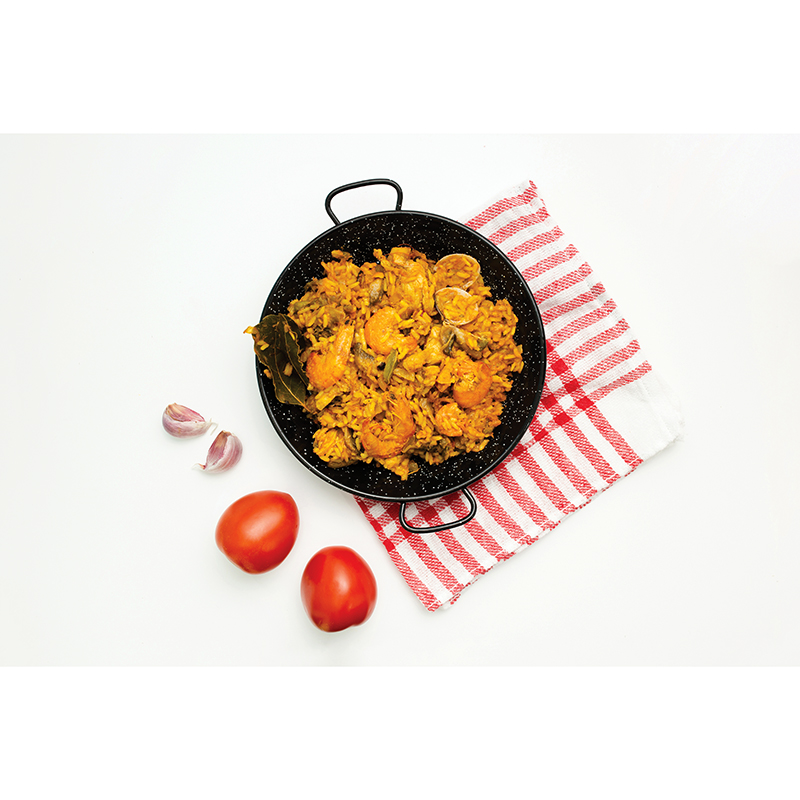 PLAT A PAELLA ACIER ÉMAILLÉ Ø 60 CM 19 PARTS – Image 2