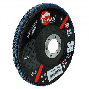 DISQUE A LAMELLES BOMBE 125X22,23 GRAIN 40 ZIRCONIUM