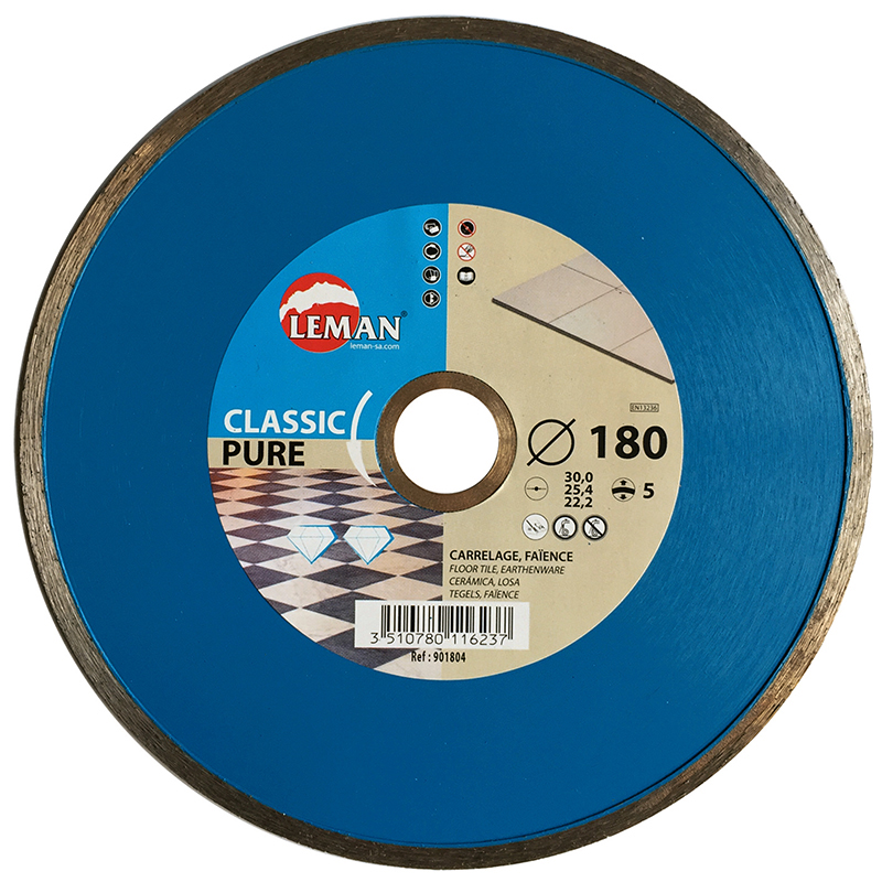 DISQUE DIAMANT JANTE CONTINUE CARRELAGE 180X30/25.4/22.23 HT 5