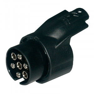 ADAPTATEUR PLASTIQUE 12V, MALE 7 PLOTS, FEMELLE 13 PLOTS
