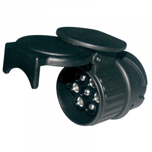 ADAPTATEUR PLASTIQUE 12V, FEMELLE 7 PLOTS, MALE 13 PLOTS