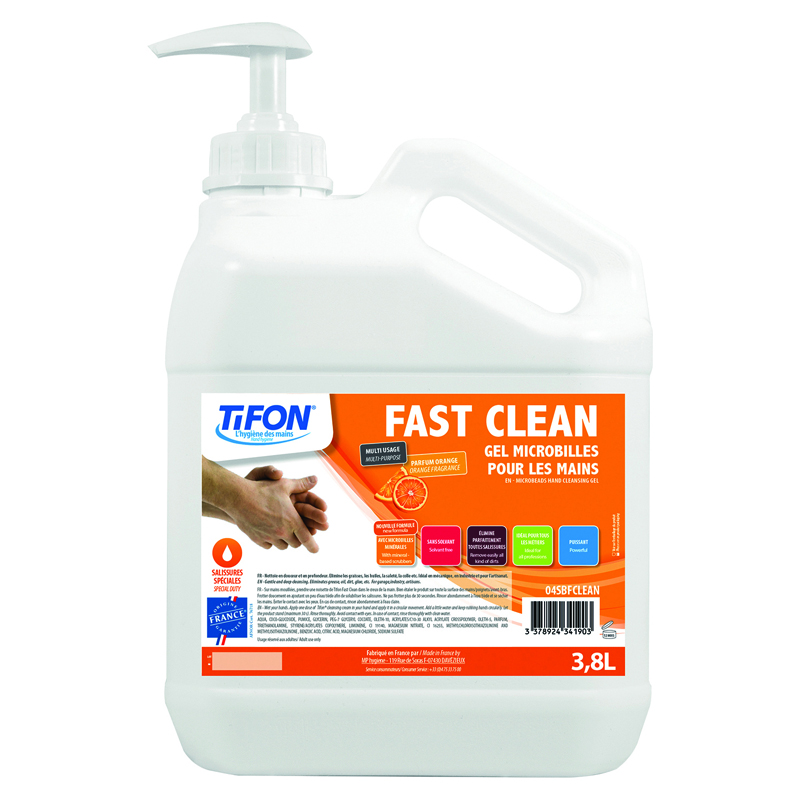 SAVON FAST CLEAN ORANGE MICROBILLE - 3,8L