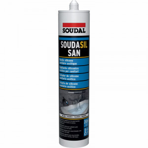 CARTOUCHE MASTIC SILICONE SANITAIRE BLANC