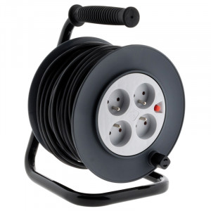 ENROULEUR HO5VV-F 4 PRISES 3G1,5 40 M + COUPE-CIRCUIT