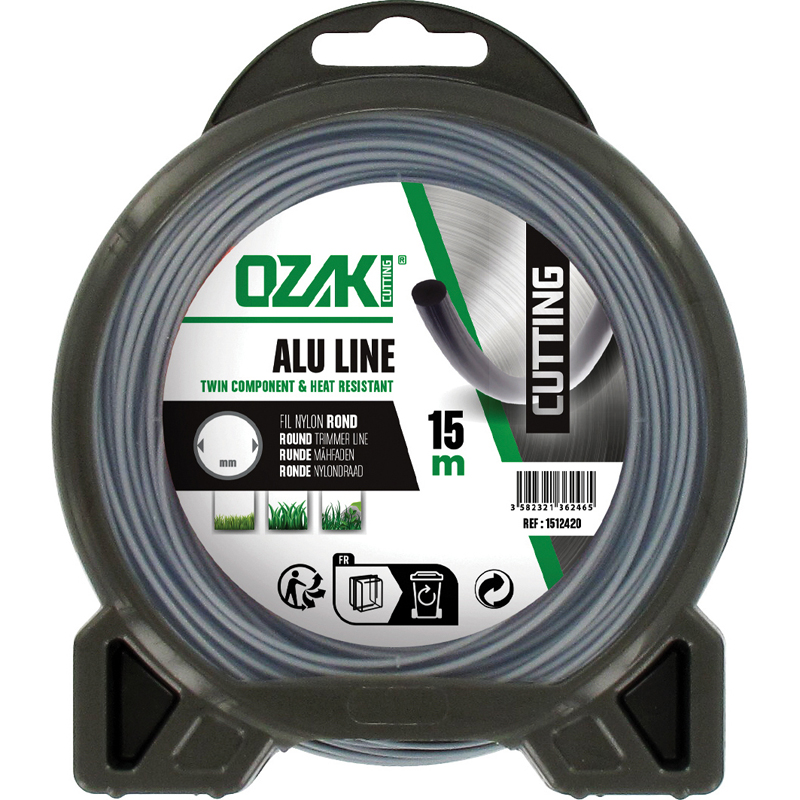COQUE FIL NYLON OZAKI ALU LINE - LONGUEUR: 15M, Ø: 3,00MM