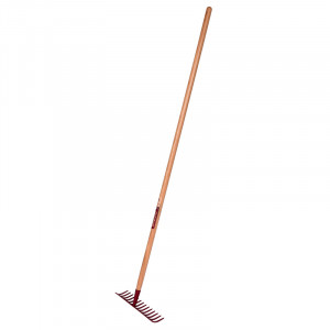 RATEAU SOUDE 14 DENTS COURBES TERRACOTTA MCHE BOIS