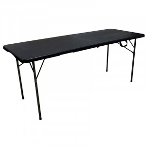 TABLE PLIANTE 180X70X74 IMITATION BOIS NOIR
