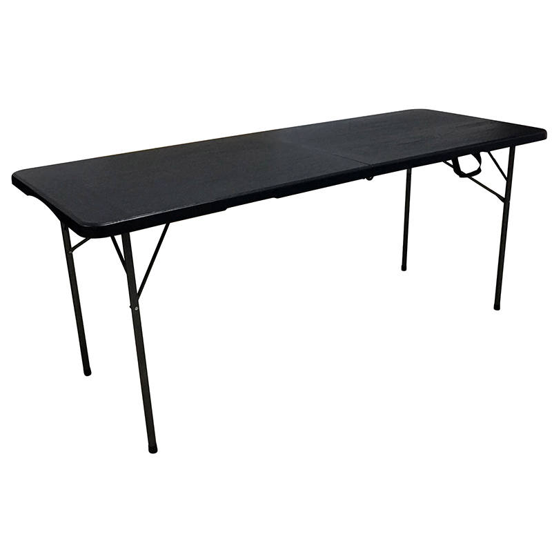 TABLE PLIANTE 180X70X74 IMITATION BOIS NOIR