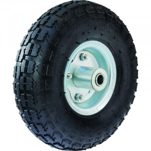 ROUE GONFLABLE 10'' DIAMETRE 260 MM, LARGEUR 85MM, ALESAGE 16MM, AXE DEPORTE. SPECIALEMENT ETUDIEE P