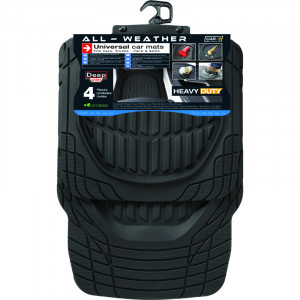 TAPIS CAOUTCHOUC DEEP DISH NOIR - 4PCS
