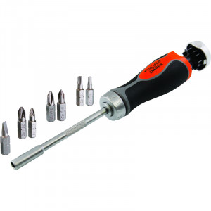 TOURNEVIS A CLIQUET 7 EMBOUTS