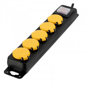 BLOC 5 PRISES 16A+T IP 44 ETANCHE AVEC INTER.