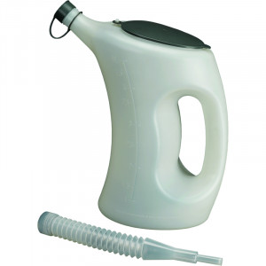 BROC GRADUÉ ET COUVERCLE, FLA, PE, 5 L, BLANC, TRANSLUCIDE