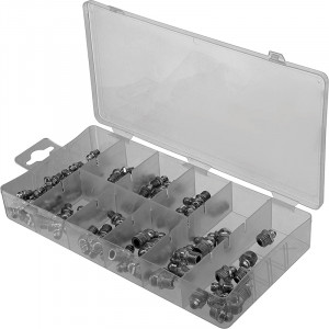 COFFRET DE 85 GRAISSEURS DROITS, 45°et 90°